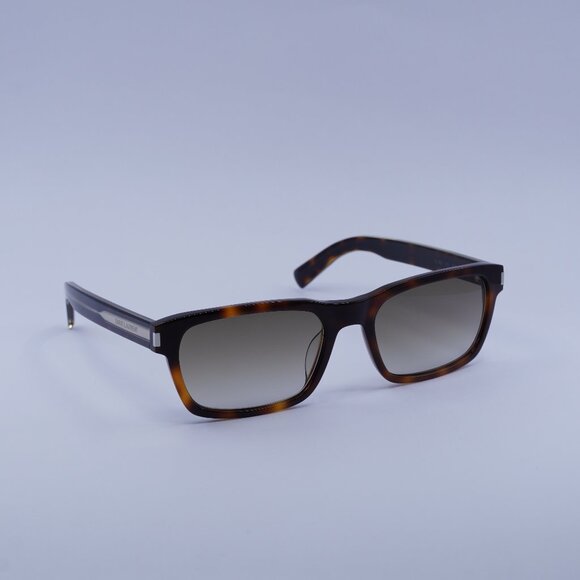 Saint Laurent SL662 002 Sunglasses Havana Rectangle Frame, Brown Lenses - Picture 1 of 11